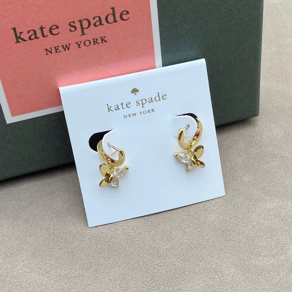 kate spade Butterfly CZ Earrings Metal